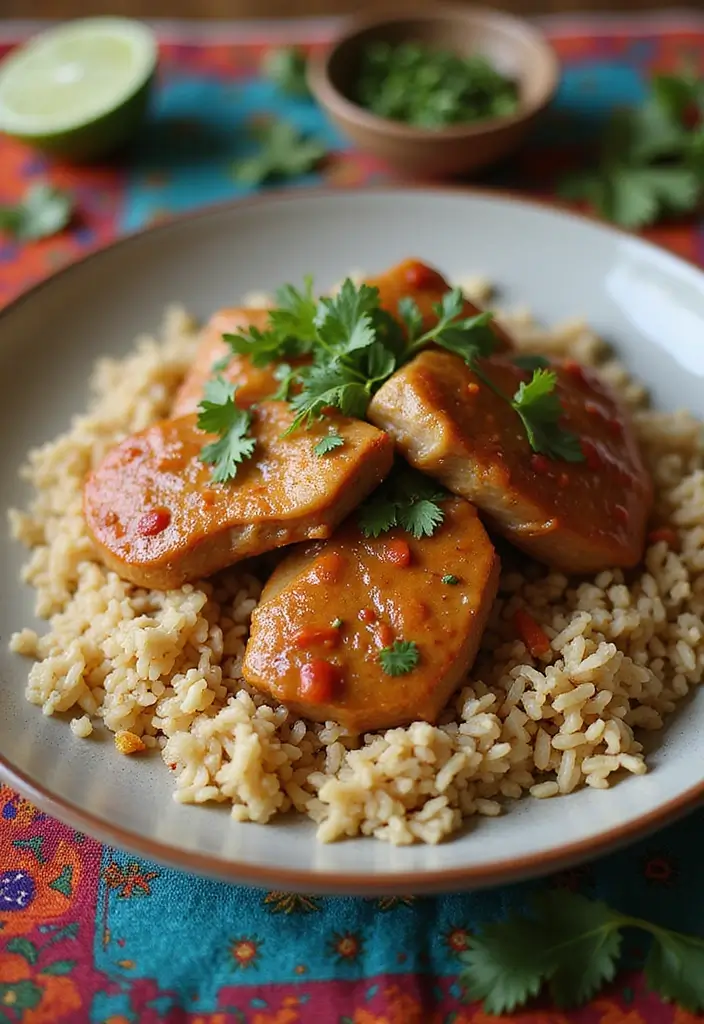 25 Pork Chop and Rice Recipes That Feel Like Comfort Food 153 25 Pork Chop and Rice Recipes That Feel Like Comfort Food - 23. Thai Peanut Pork Chops with Jasmine Rice