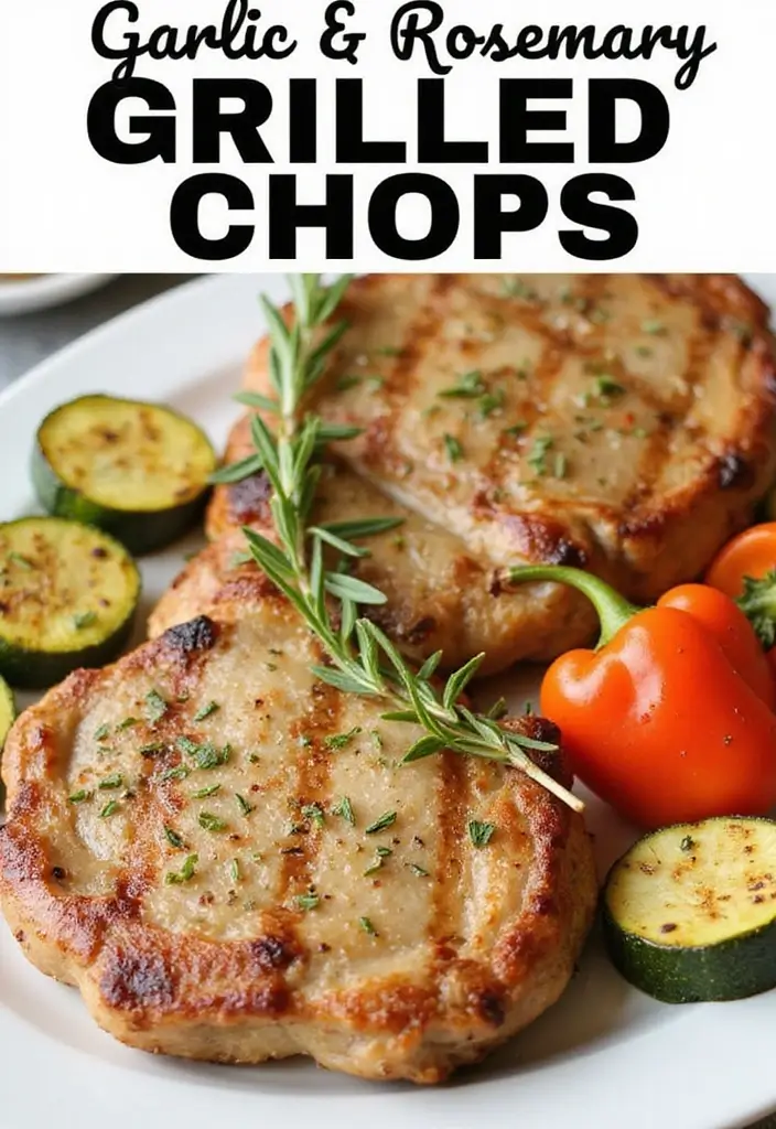 25 Recipes with Pork Chops That Everyone Will Love 93 25 Recipes with Pork Chops That Everyone Will Love - 15. Garlic and Rosemary Grilled Pork Chops