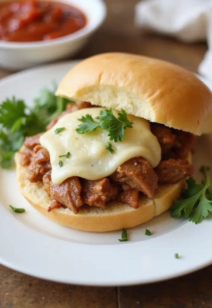 25 Shredded Pork Sandwich Recipes Perfect for Game Day 62 25 Shredded Pork Sandwich Recipes Perfect for Game Day - 10. Garlic Parmesan Pulled Pork Sandwiches
