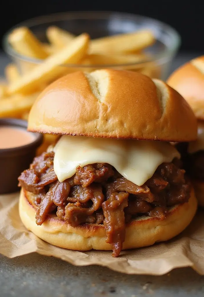 25 Shredded Pork Sandwich Recipes Perfect for Game Day 146 25 Shredded Pork Sandwich Recipes Perfect for Game Day - 22. French Dip Pulled Pork Sandwiches