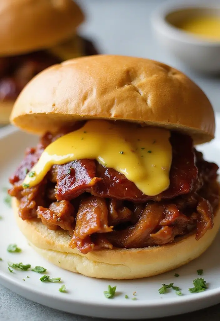 25 Shredded Pork Sandwich Recipes Perfect for Game Day 153 25 Shredded Pork Sandwich Recipes Perfect for Game Day - 23. BBQ Garlic Butter Pulled Pork Sandwiches