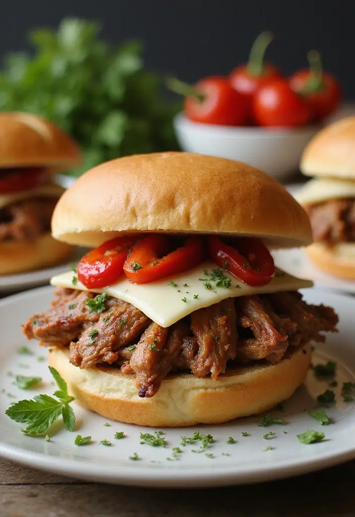 25 Shredded Pork Sandwich Recipes Perfect for Game Day 29 25 Shredded Pork Sandwich Recipes Perfect for Game Day - 5. Italian Pulled Pork Sandwiches