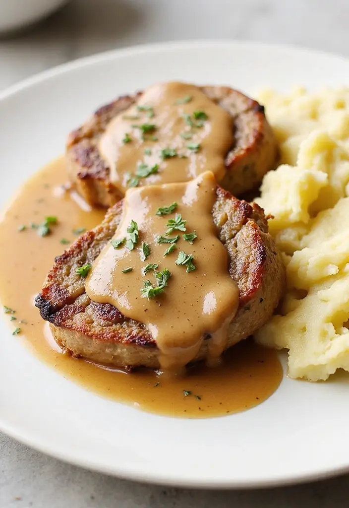 27 Filipino Pork Chop Recipes with Authentic Flavor 121 27 Filipino Pork Chop Recipes with Authentic Flavor - 19. Pork Chops with Roasted Garlic Cream Sauce
