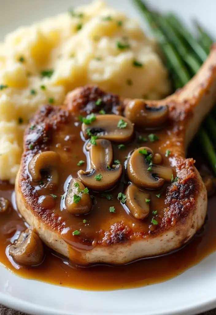 27 Filipino Pork Chop Recipes with Authentic Flavor 128 27 Filipino Pork Chop Recipes with Authentic Flavor - 20. Pork Chops with Mushroom Gravy