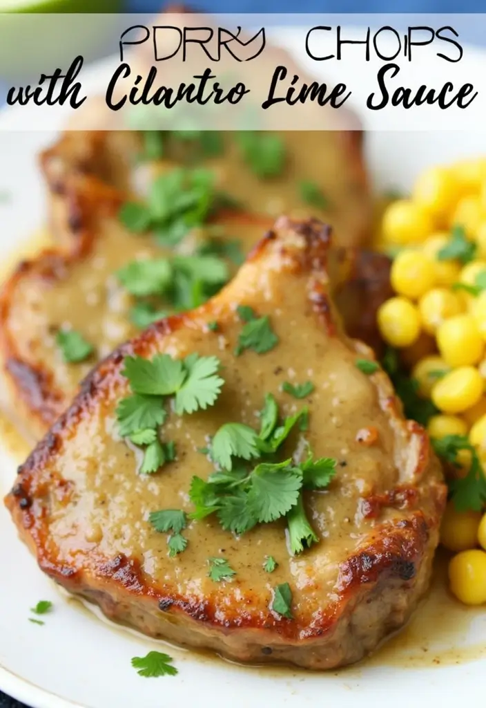 27 Filipino Pork Chop Recipes with Authentic Flavor 170 27 Filipino Pork Chop Recipes with Authentic Flavor - 26. Pork Chops with Cilantro Lime Sauce