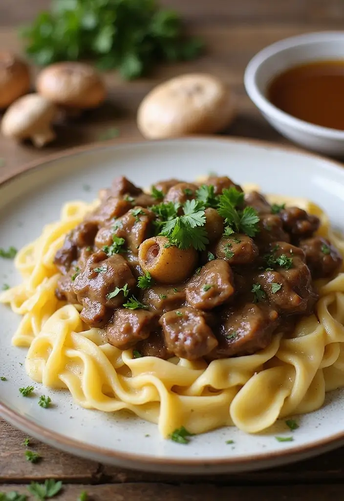 27 Ground Beef and Pork Recipes That Are Full of Flavor 1 27 Ground Beef and Pork Recipes That Are Full of Flavor - 1. One-Pot Beef Stroganoff