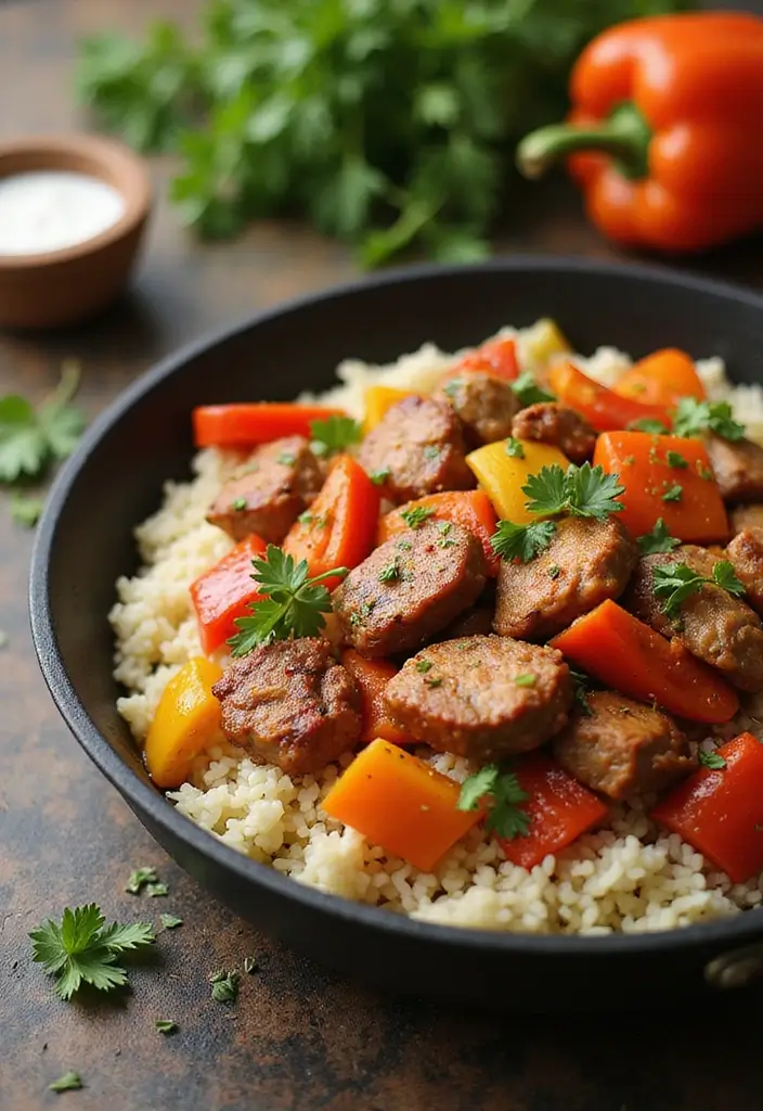 27 Ground Beef and Pork Recipes That Are Full of Flavor 8 27 Ground Beef and Pork Recipes That Are Full of Flavor - 2. Spicy Pork and Rice Skillet