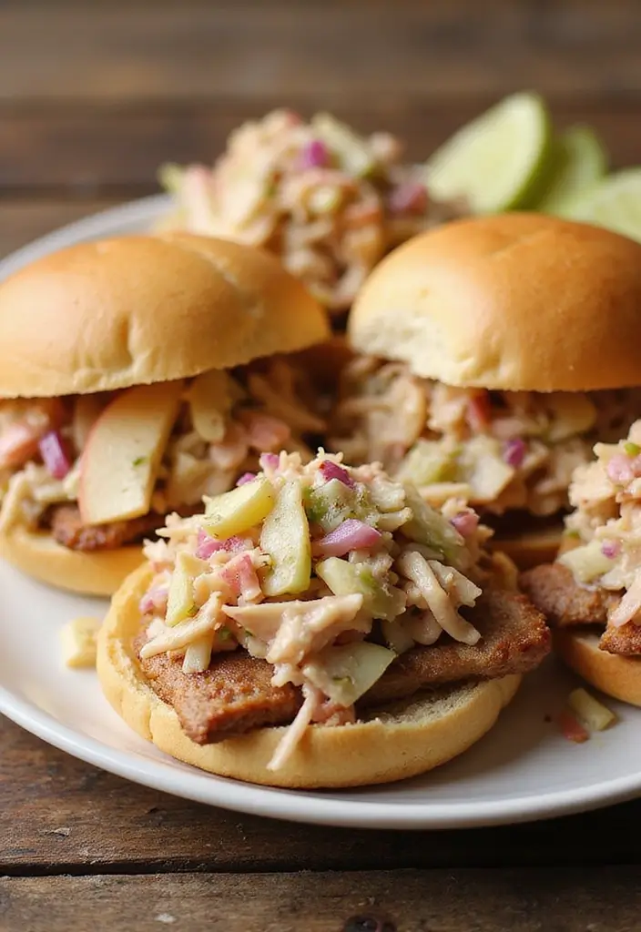 27 Leftover Pork Loin Recipes to Turn Extras into New Dishes 44 27 Leftover Pork Loin Recipes to Turn Extras into New Dishes - 8. Pork and Apple Slaw Sandwiches
