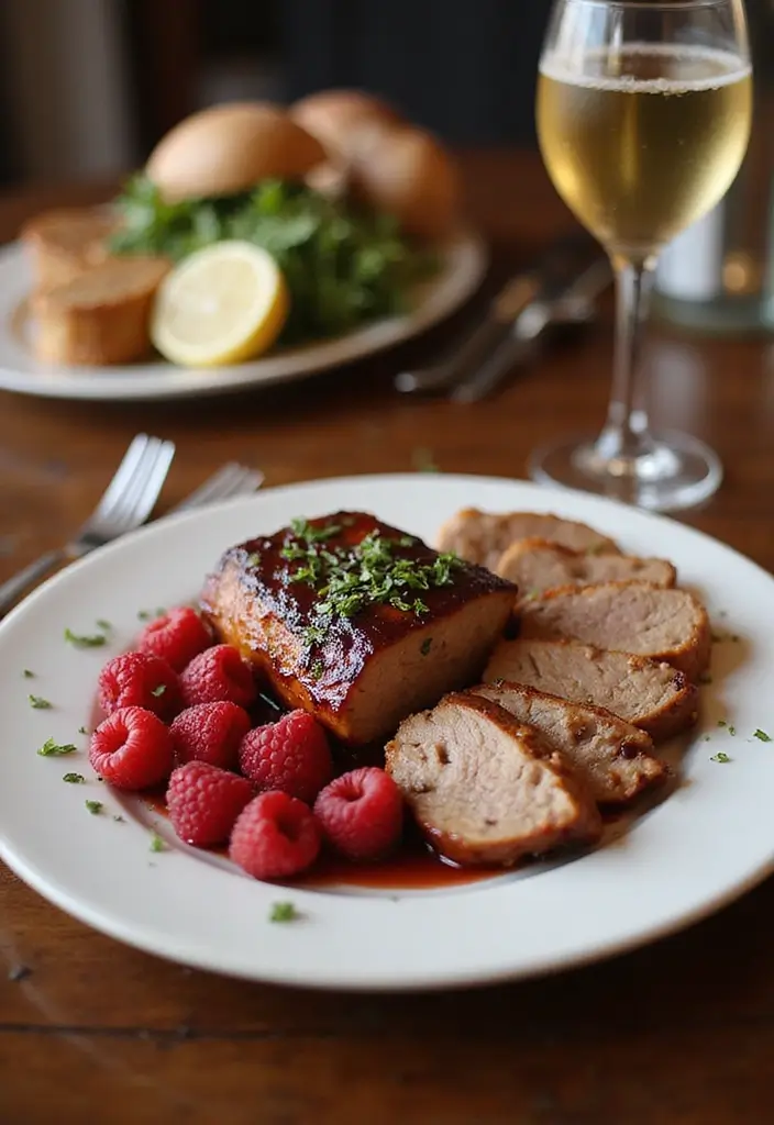 27 Roasted Pork Tenderloin Recipes That Always Impress - 24. Raspberry Chipotle Glazed Pork Tenderloin