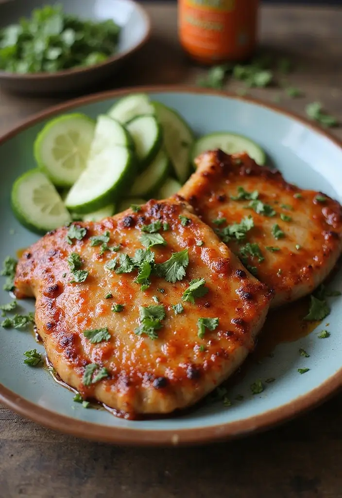 28 BBQ Pork Chop Recipes That Bring the Grill Indoors - 12. Spicy Sriracha Pork Chops