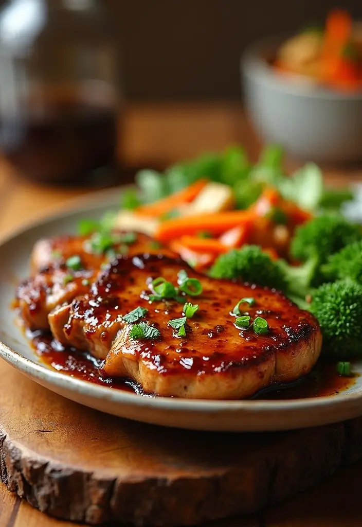 28 BBQ Pork Chop Recipes That Bring the Grill Indoors - 17. Ginger Soy Glazed Pork Chops
