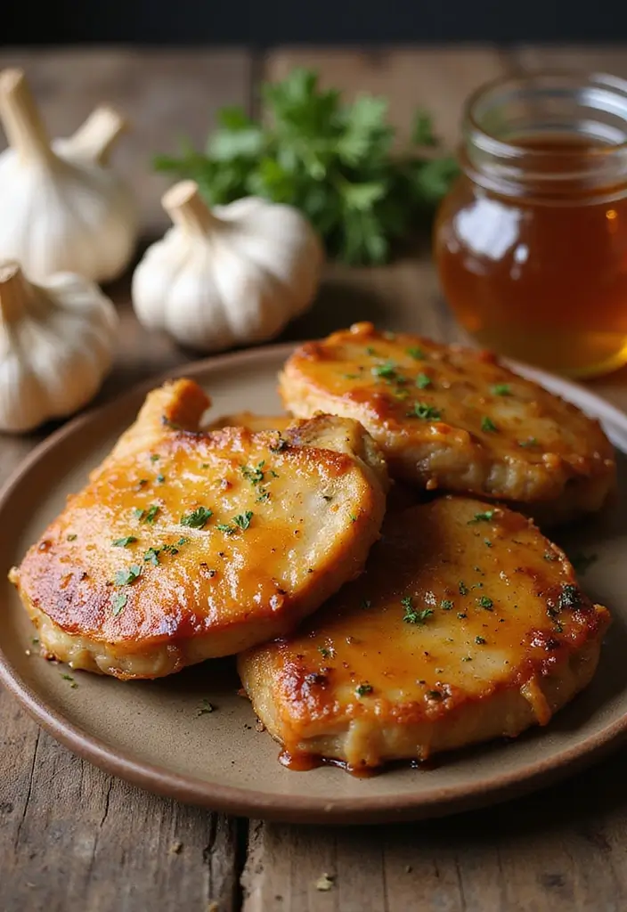 28 BBQ Pork Chop Recipes That Bring the Grill Indoors - 2. Honey Garlic Glazed Pork Chops