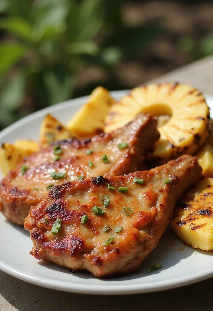 28 BBQ Pork Chop Recipes That Bring the Grill Indoors - 7. Barbecue Pineapple Pork Chops