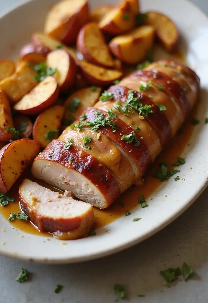 28 Bacon Wrapped Pork Tenderloin Recipes That Impress Every Guest 70 28 Bacon Wrapped Pork Tenderloin Recipes That Impress Every Guest - 12. Bacon-Wrapped Pork Tenderloin with Apple Mustard Glaze