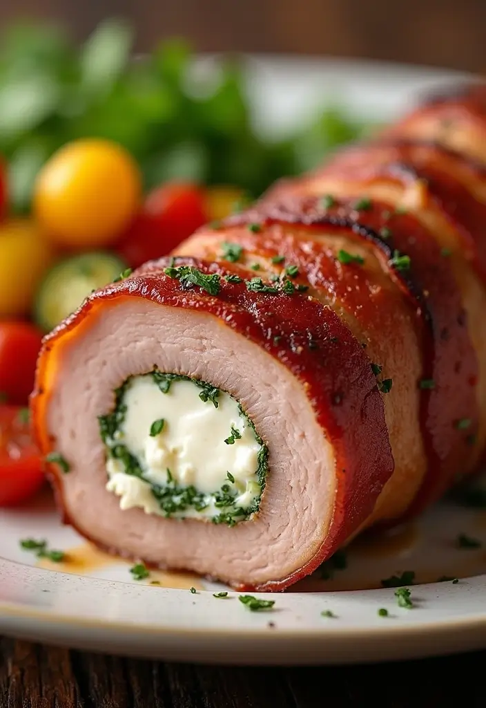 28 Bacon Wrapped Pork Tenderloin Recipes That Impress Every Guest 94 28 Bacon Wrapped Pork Tenderloin Recipes That Impress Every Guest - 16. Bacon-Wrapped Pork Tenderloin with Cheese Stuffing
