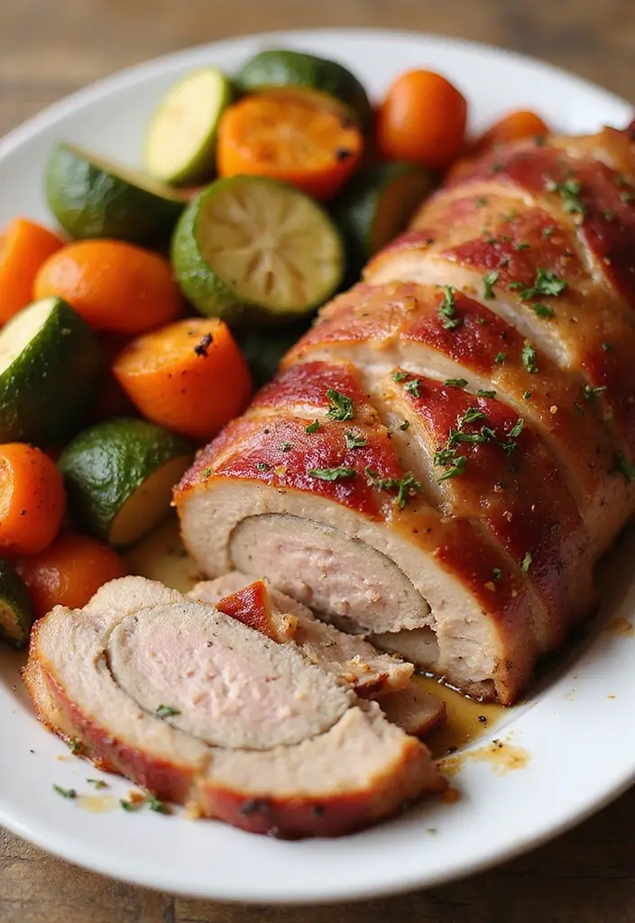 28 Bacon Wrapped Pork Tenderloin Recipes That Impress Every Guest 101 28 Bacon Wrapped Pork Tenderloin Recipes That Impress Every Guest - 17. Bacon-Wrapped Pork Tenderloin with Roasted Veggies
