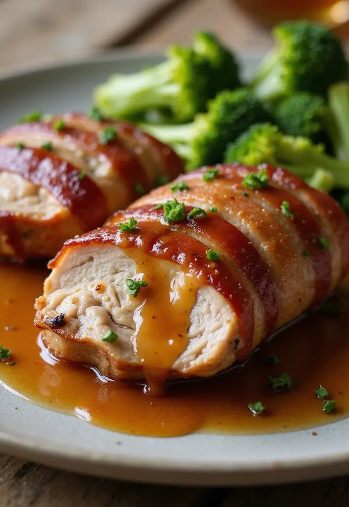 28 Bacon Wrapped Pork Tenderloin Recipes That Impress Every Guest 108 28 Bacon Wrapped Pork Tenderloin Recipes That Impress Every Guest - 18. Bacon-Wrapped Pork Tenderloin with Honey Garlic Sauce
