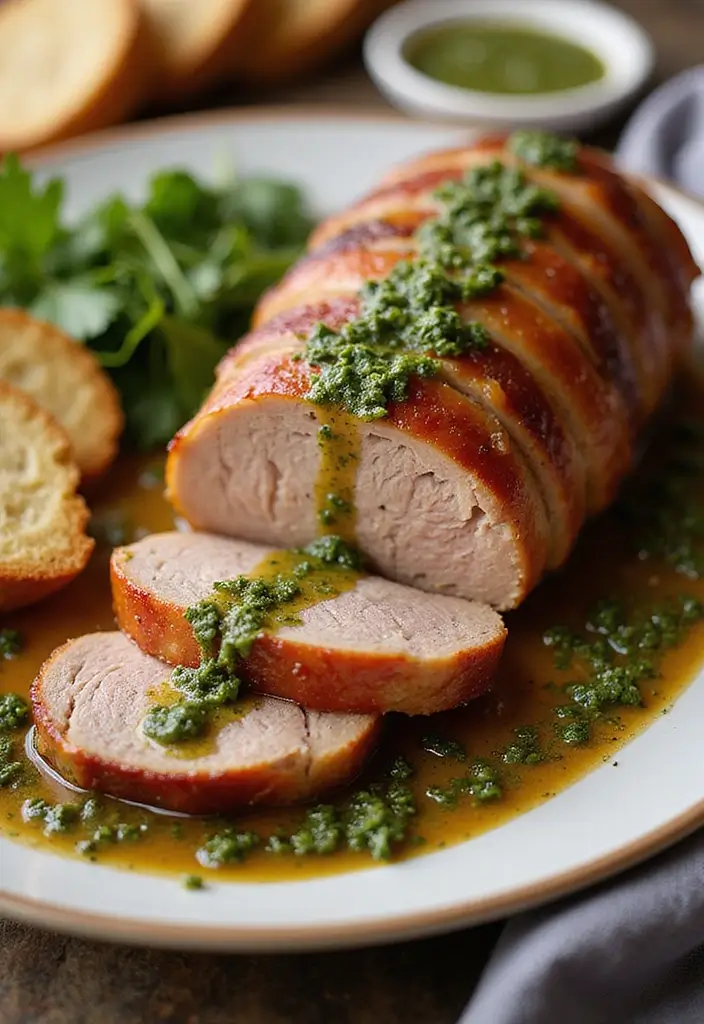 28 Bacon Wrapped Pork Tenderloin Recipes That Impress Every Guest 134 28 Bacon Wrapped Pork Tenderloin Recipes That Impress Every Guest - 22. Bacon-Wrapped Pork Tenderloin with Chimichurri Sauce