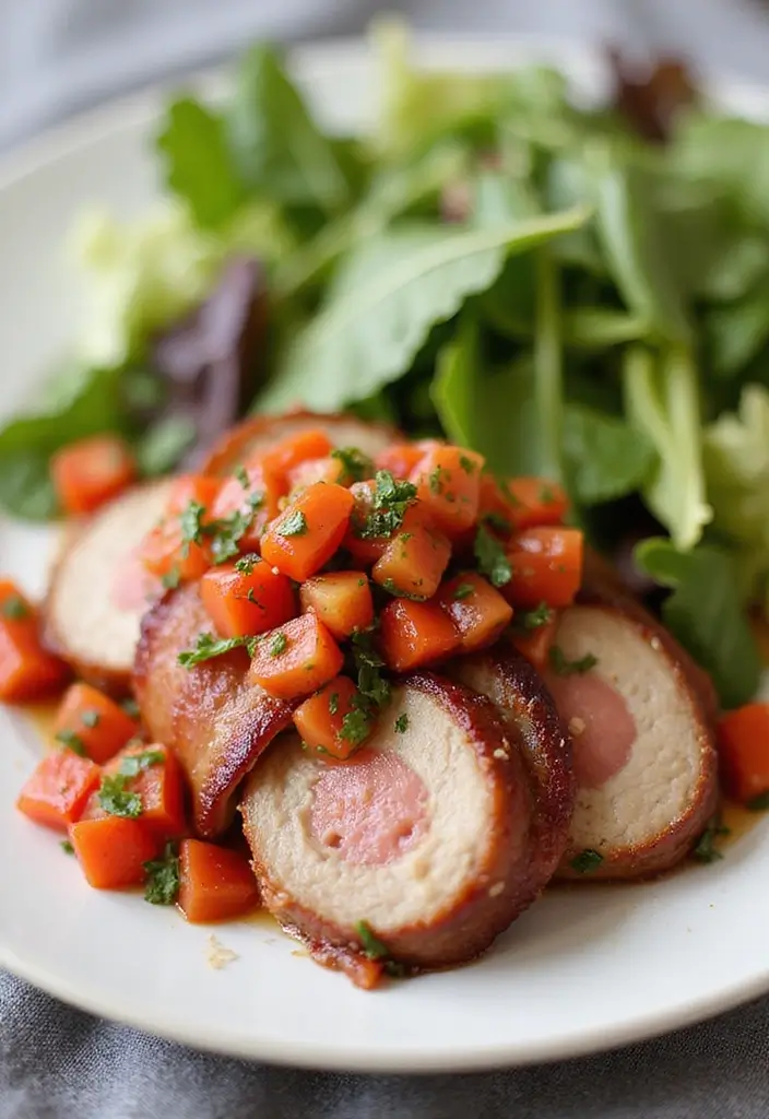 28 Bacon Wrapped Pork Tenderloin Recipes That Impress Every Guest 141 28 Bacon Wrapped Pork Tenderloin Recipes That Impress Every Guest - 23. Bacon-Wrapped Pork Tenderloin with Tomato Basil Salsa