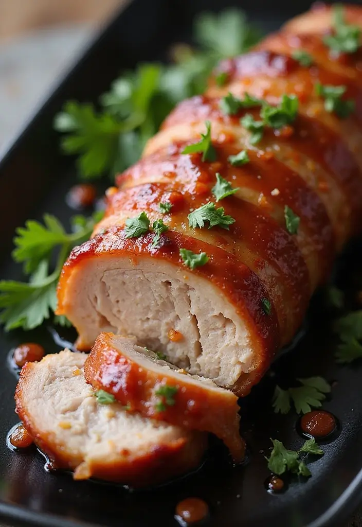 28 Bacon Wrapped Pork Tenderloin Recipes That Impress Every Guest 20 28 Bacon Wrapped Pork Tenderloin Recipes That Impress Every Guest - 4. Spicy Sriracha Bacon-Wrapped Pork Tenderloin