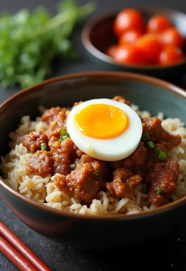 30 Asian Pork Shoulder Recipes That Are Rich and Flavorful - 10. Taiwanese Braised Pork Rice