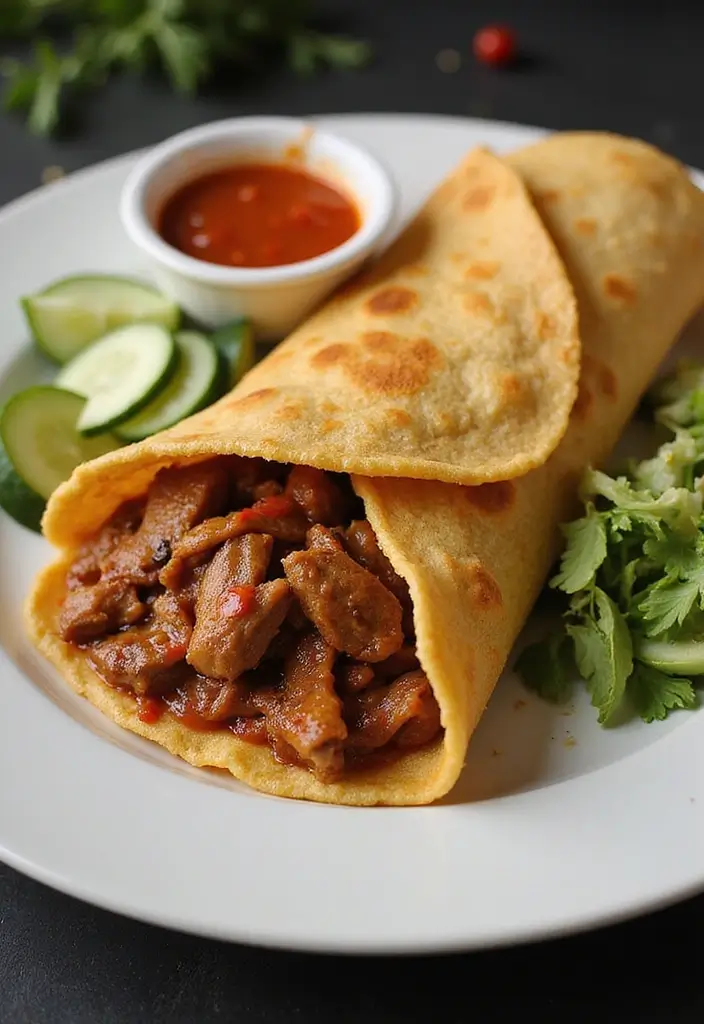 30 Asian Pork Shoulder Recipes That Are Rich and Flavorful - 7. Malaysian Pulled Pork with Roti
