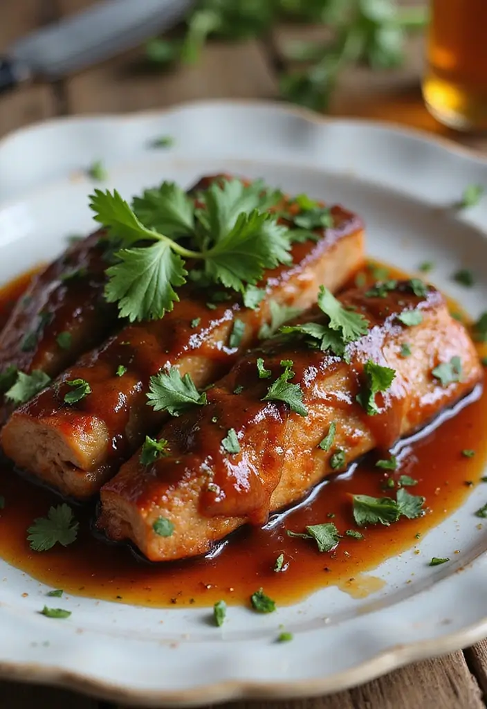 30 Easy Pork Belly Recipes That Melt in Your Mouth - 19. Pork Belly with Chimichurri Sauce