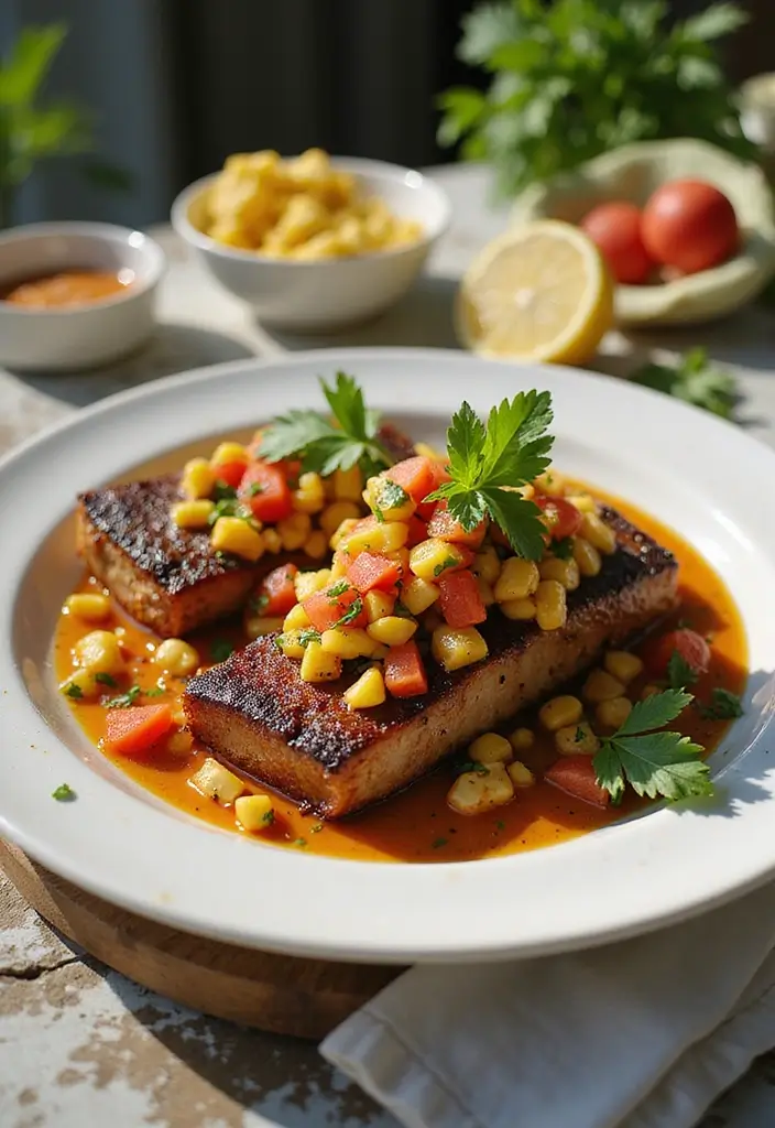 30 Easy Pork Belly Recipes That Melt in Your Mouth - 30. Pork Belly with Charred Corn Salsa