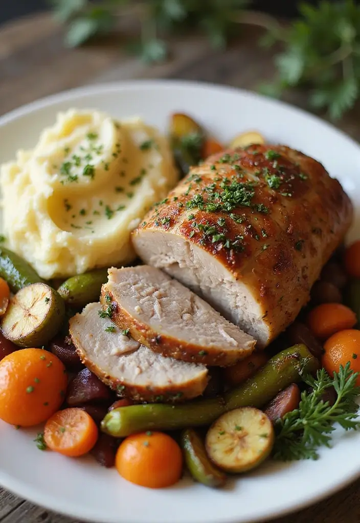 30 Juicy and Easy Recipes with Pork Roast for Your Slow Cooker 53 30 Juicy and Easy Recipes with Pork Roast for Your Slow Cooker - 9. Garlic and Herb Pork Roast