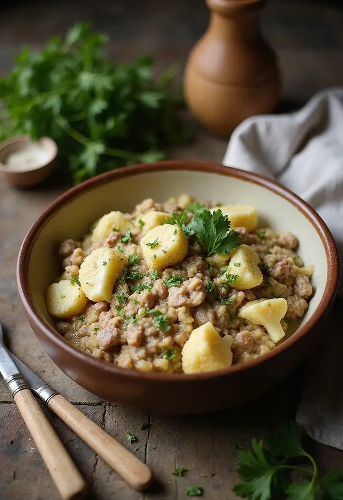 30 Keto Ground Pork Recipes That Are Low Carb and Satisfying - 10. Creamy Garlic Pork and Cauliflower