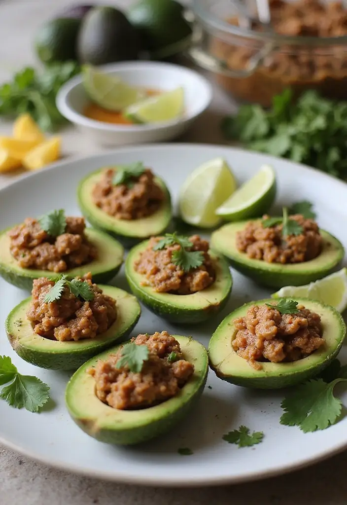 30 Keto Ground Pork Recipes That Are Low Carb and Satisfying - 27. Pork and Herb Stuffed Avocados