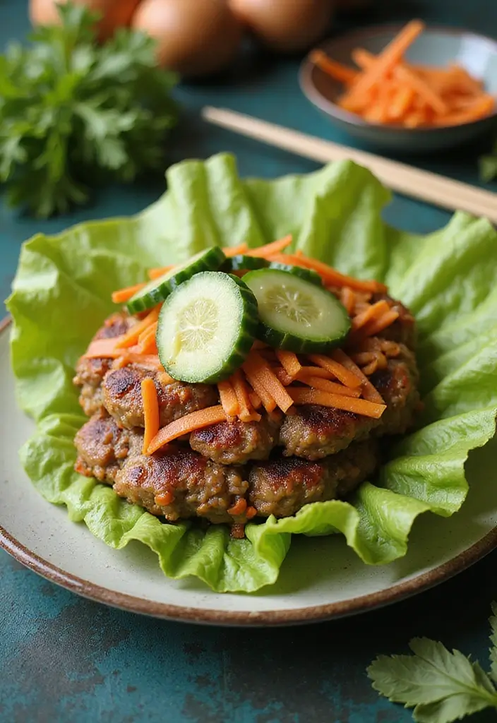 30 Keto Ground Pork Recipes That Are Low Carb and Satisfying - 6. Asian Pork Burger Lettuce Wraps