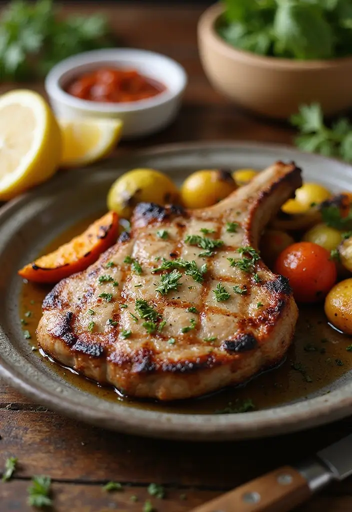 30 Pork Loin Sirloin Chop Recipes You’ll Want to Make Again 1 30 Pork Loin Sirloin Chop Recipes You’ll Want to Make Again - 1. Garlic Herb Grilled Pork Chops