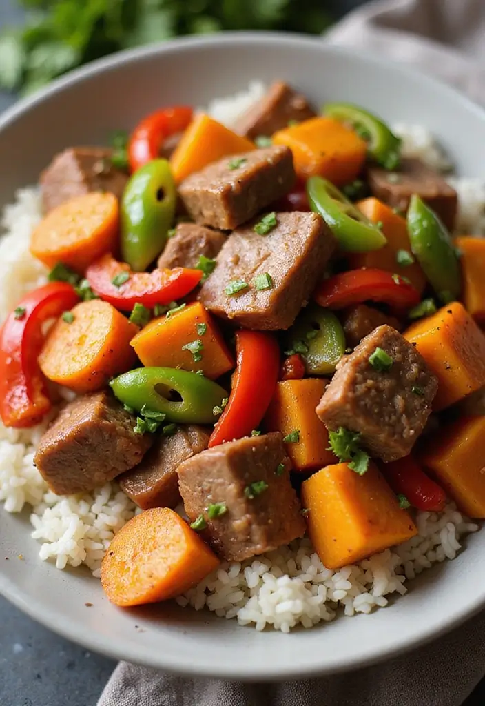 30 Pork Stir Fry Recipes Packed with Fresh Flavor 134 30 Pork Stir Fry Recipes Packed with Fresh Flavor - 22. Pork Stir Fry with Sweet Potatoes
