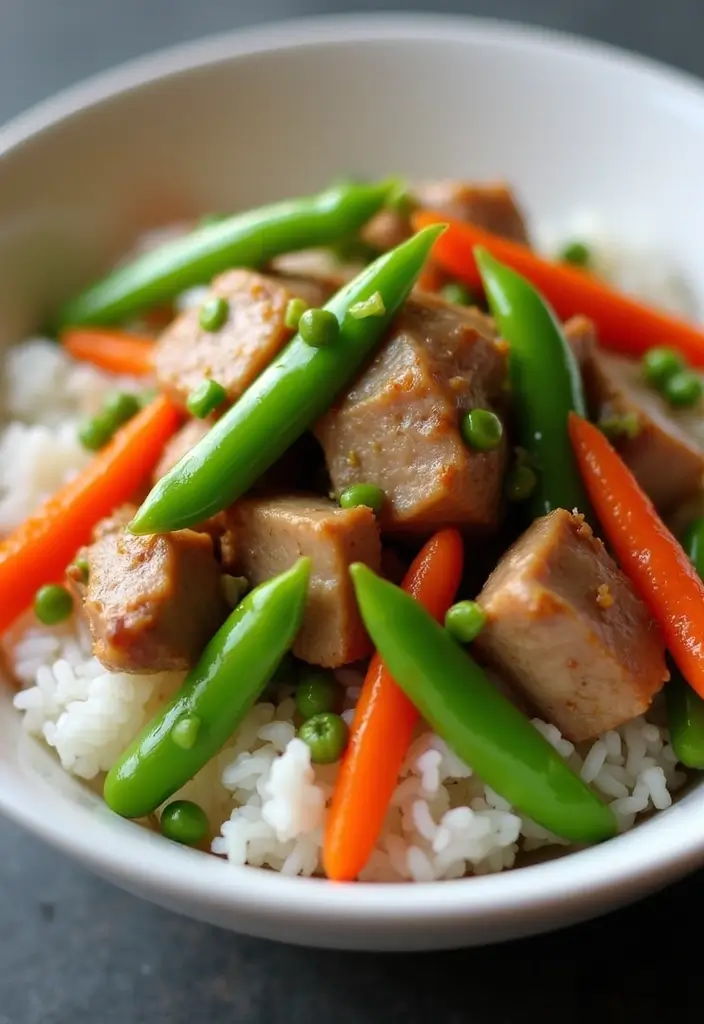 30 Pork Stir Fry Recipes Packed with Fresh Flavor 148 30 Pork Stir Fry Recipes Packed with Fresh Flavor - 24. Pork Stir Fry with Peas and Carrots