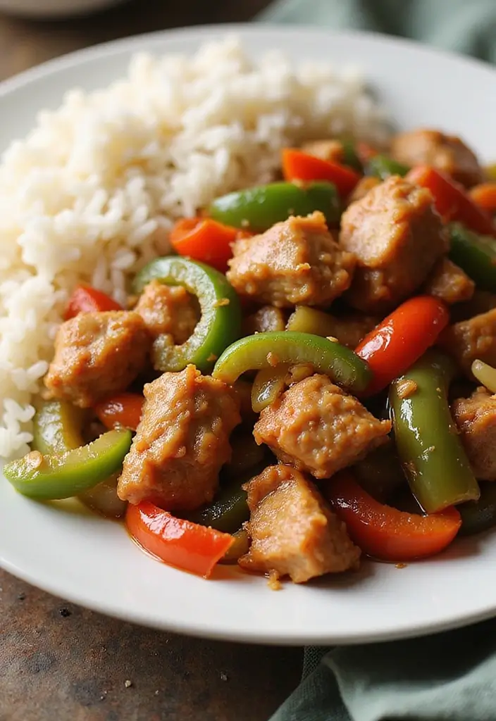 30 Pork Stir Fry Recipes Packed with Fresh Flavor 53 30 Pork Stir Fry Recipes Packed with Fresh Flavor - 9. Pork Stir Fry with Peppers and Onions