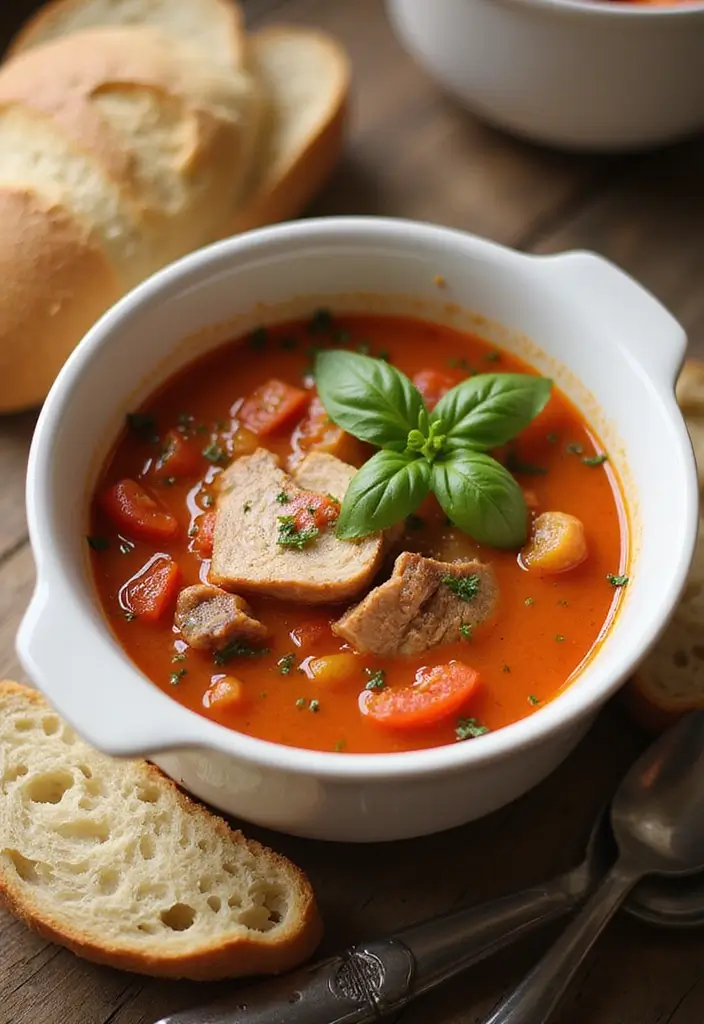 30 Pork Tenderloin Soup Recipes That Warm You Up 103 30 Pork Tenderloin Soup Recipes That Warm You Up - 17. Pork Tenderloin and Tomato Basil Soup