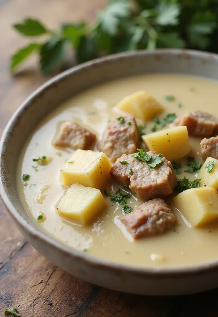 30 Pork Tenderloin Soup Recipes That Warm You Up 8 30 Pork Tenderloin Soup Recipes That Warm You Up - 2. Creamy Pork Tenderloin and Potato Soup