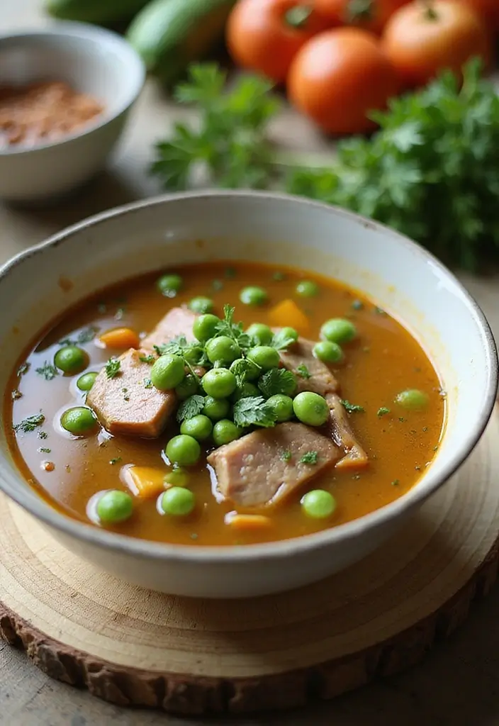 30 Pork Tenderloin Soup Recipes That Warm You Up 145 30 Pork Tenderloin Soup Recipes That Warm You Up - 23. Pork Tenderloin and Pea Soup