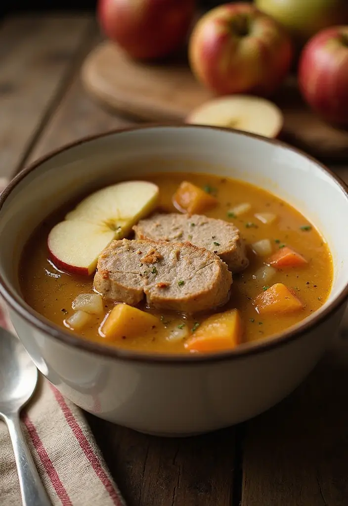 30 Pork Tenderloin Soup Recipes That Warm You Up 172 30 Pork Tenderloin Soup Recipes That Warm You Up - 28. Pork Tenderloin and Apple Soup