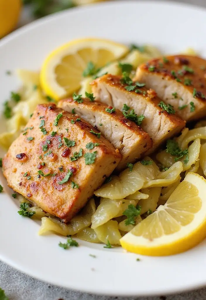 30 Pork and Cabbage Recipes for Comforting Meals 30 30 Pork and Cabbage Recipes for Comforting Meals - 6. Lemon Garlic Pork with Cabbage
