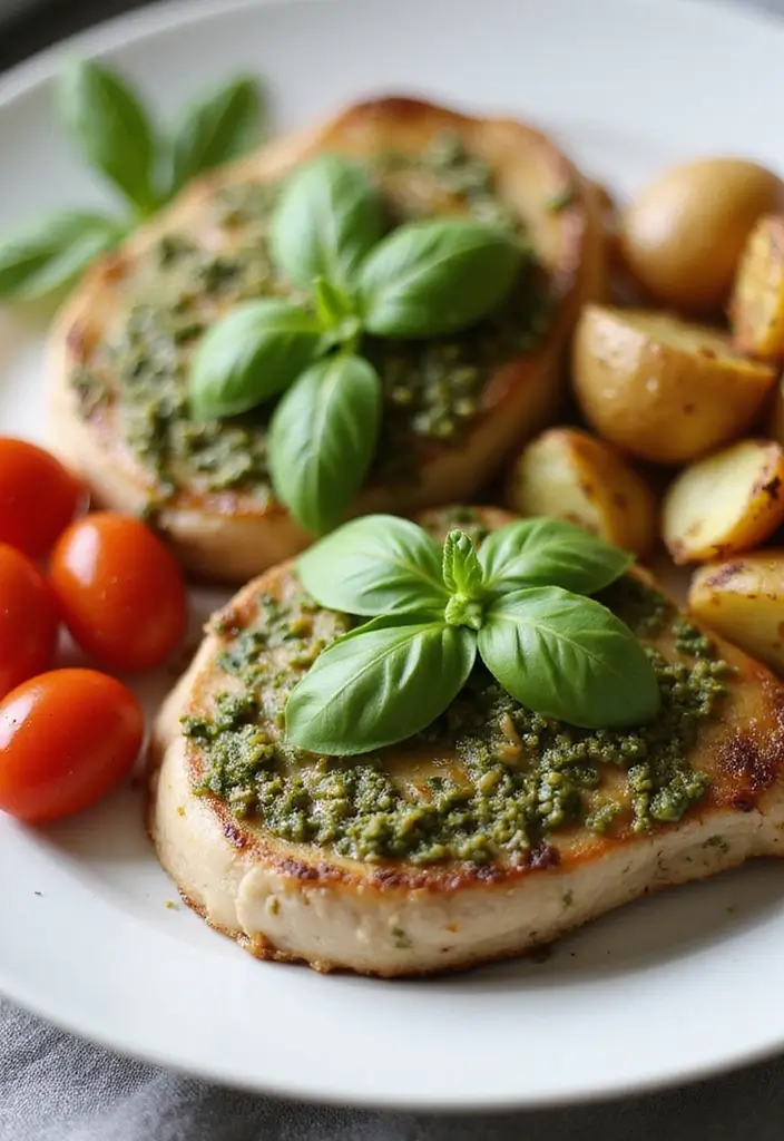 30 Quick and Easy Pork Chop Recipes for Busy Weeknights 93 30 Quick and Easy Pork Chop Recipes for Busy Weeknights - 15. Pesto Pork Chops
