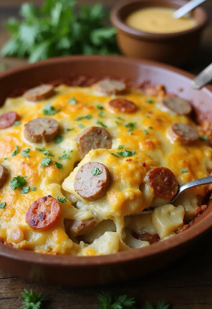 30 Recipes with Pork Sausage for Hearty and Satisfying Meals - 1. Cheesy Sausage and Potato Casserole