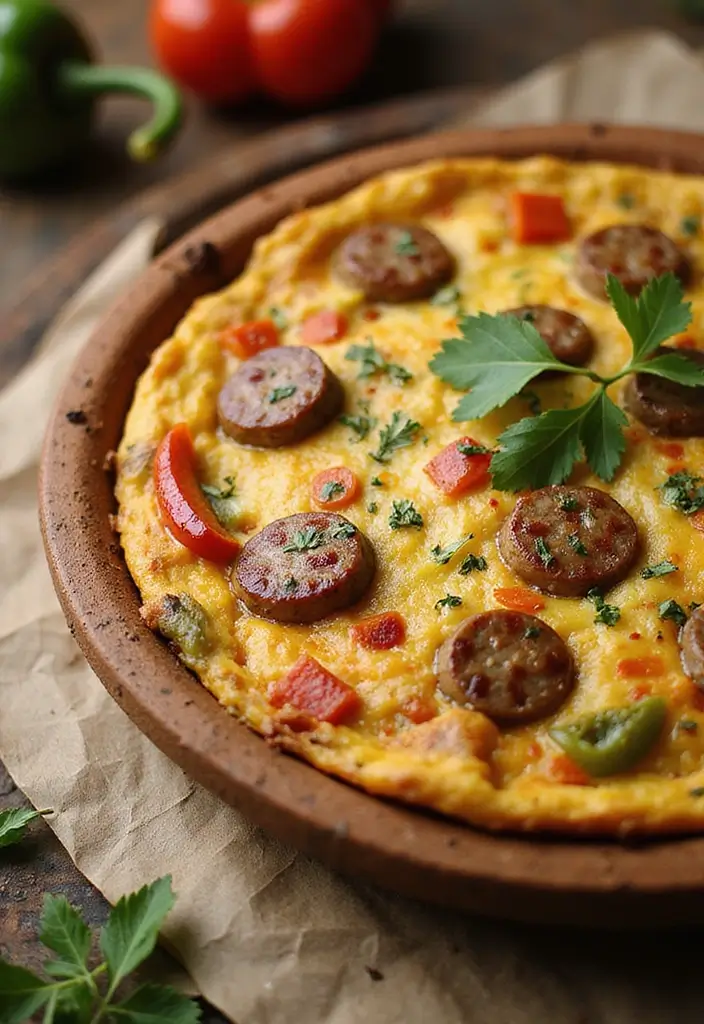 30 Recipes with Pork Sausage for Hearty and Satisfying Meals - 27. Pork Sausage and Pepper Frittata