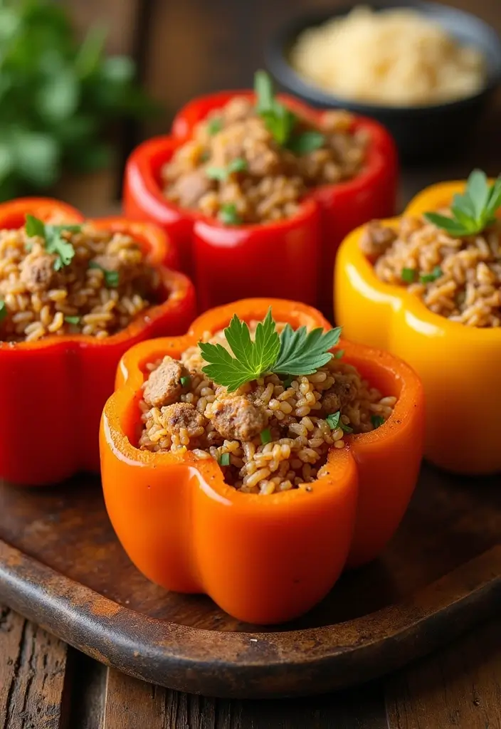30 Recipes with Pork Sausage for Hearty and Satisfying Meals - 28. Sausage-Stuffed Bell Peppers
