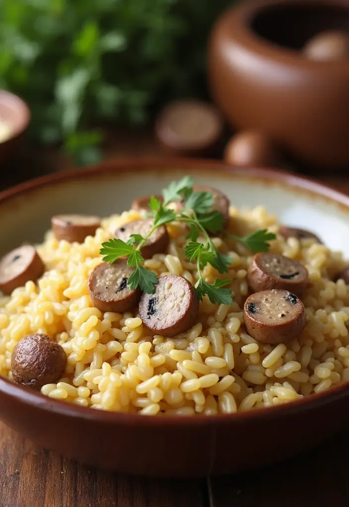 30 Recipes with Pork Sausage for Hearty and Satisfying Meals - 3. Sausage and Mushroom Risotto