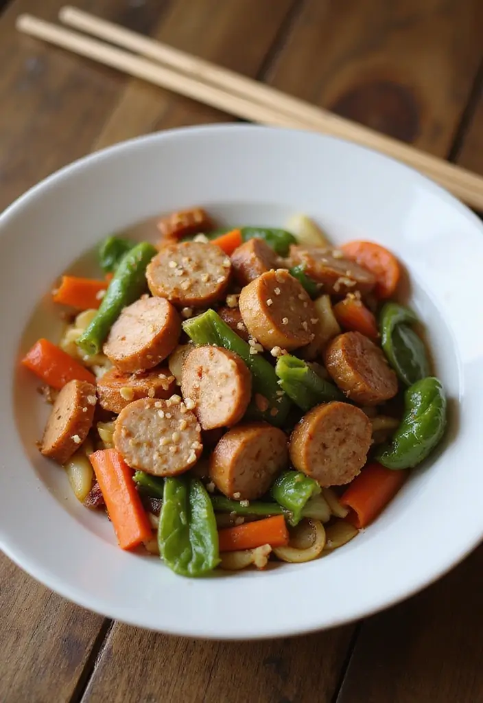 30 Recipes with Pork Sausage for Hearty and Satisfying Meals - 4. Pork Sausage and Vegetable Stir-fry