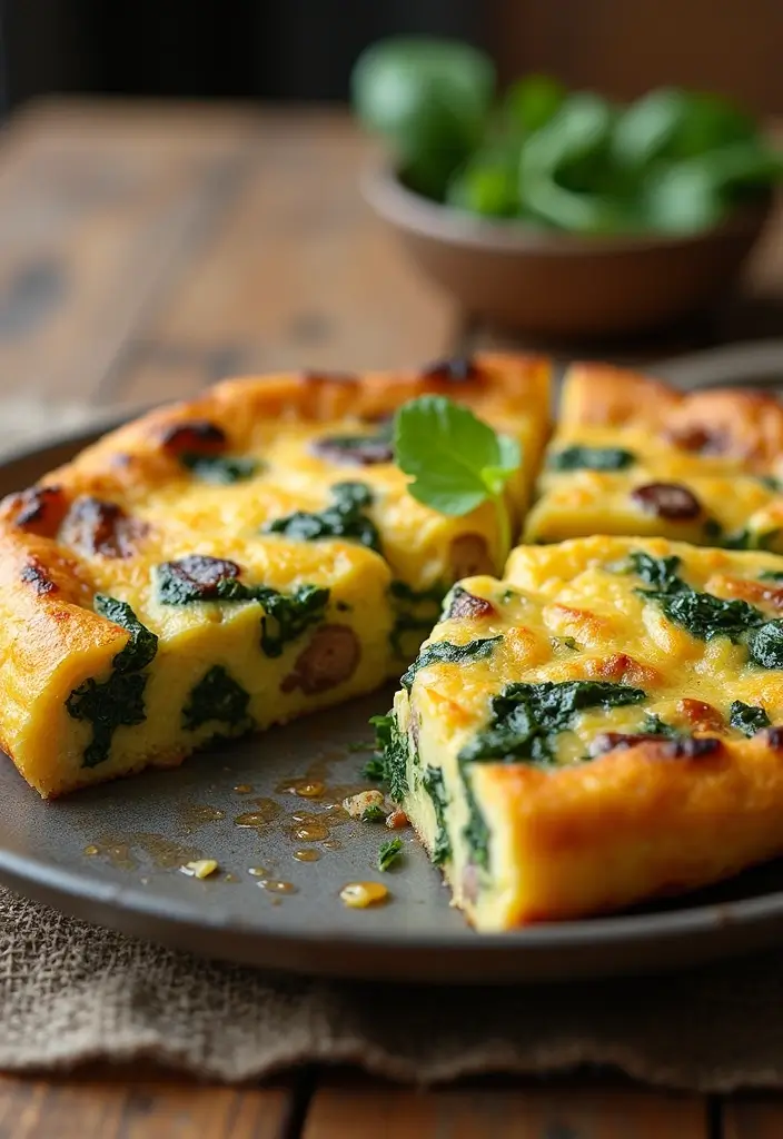 30 Recipes with Pork Sausage for Hearty and Satisfying Meals - 9. Sausage and Spinach Frittata